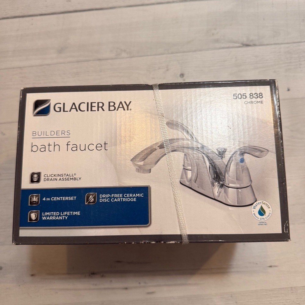 Glacier Bay Bath Faucet Chrome 505 838 NEW